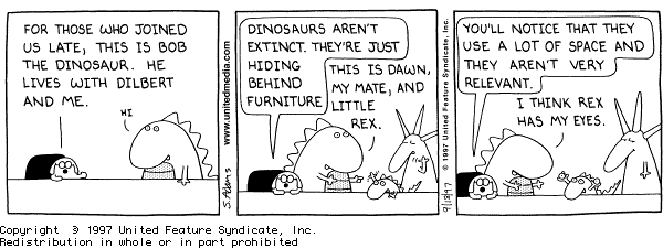 Irrelevanta dinosaurier (DILBERT)